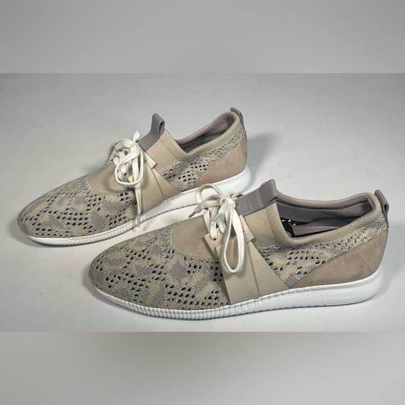 Cole Haan Shoes - Cole Haan Studio Grand Perforated Knit Sneaker Rainy Day / Silver Women’s 11 B
